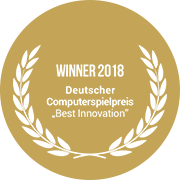 Logo Gewinner Deutsche Computerspiele Preis 2018